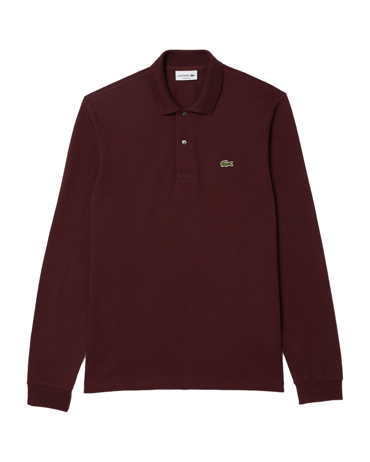 Polo Uomo Lacoste Manica Lunga L.13.12 Bordeaux