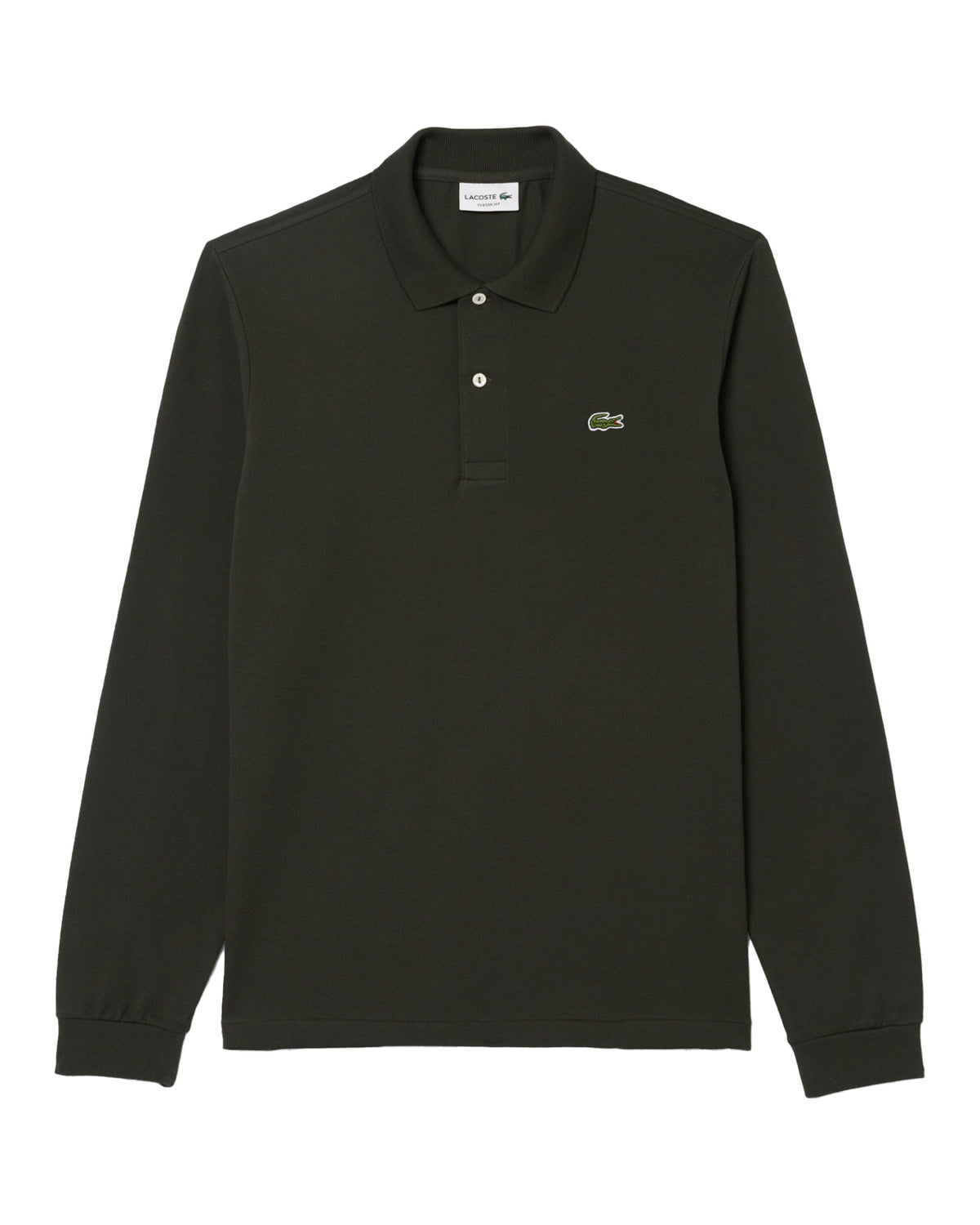 Polo Uomo Lacoste Manica Lunga L.13.12 Verde Militare