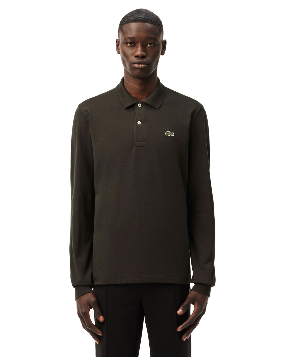 Polo Uomo Lacoste Manica Lunga L.13.12 Verde Militare