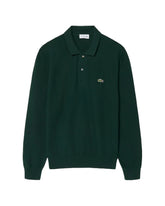 Polo Uomo Lacoste Manica Lunga Verde