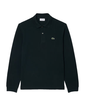 Polo Uomo Lacoste Manica Lunga Verde Scuro