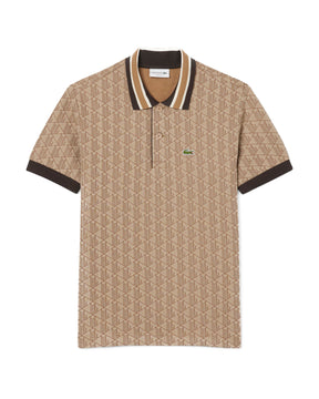 Polo Uomo Lacoste Monogramma Beige