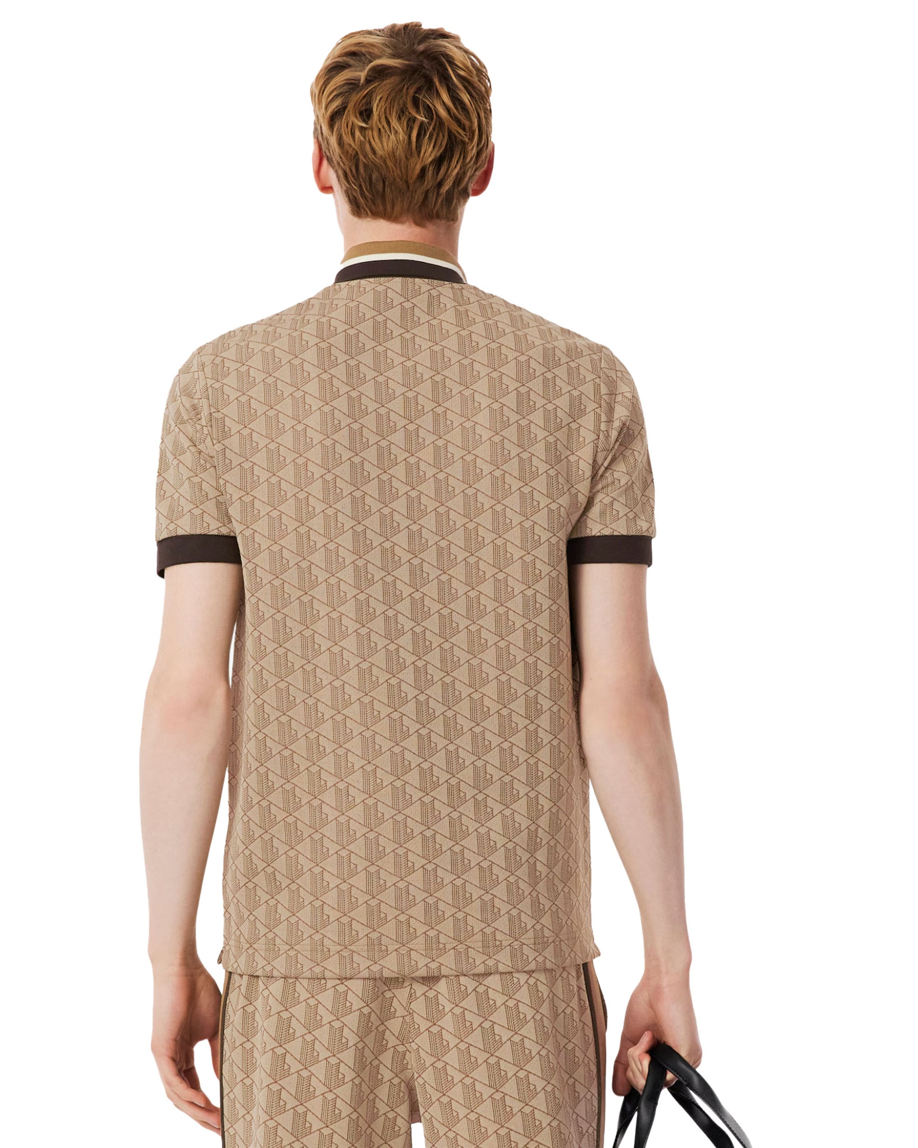 Polo Uomo Lacoste Monogramma Beige