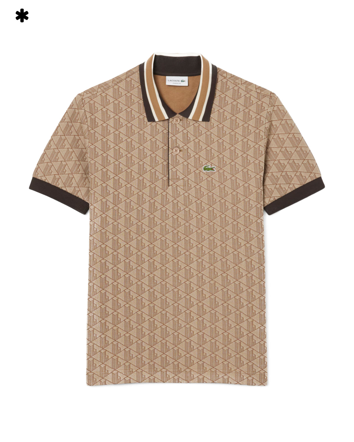 Polo Uomo Lacoste Monogramma Beige