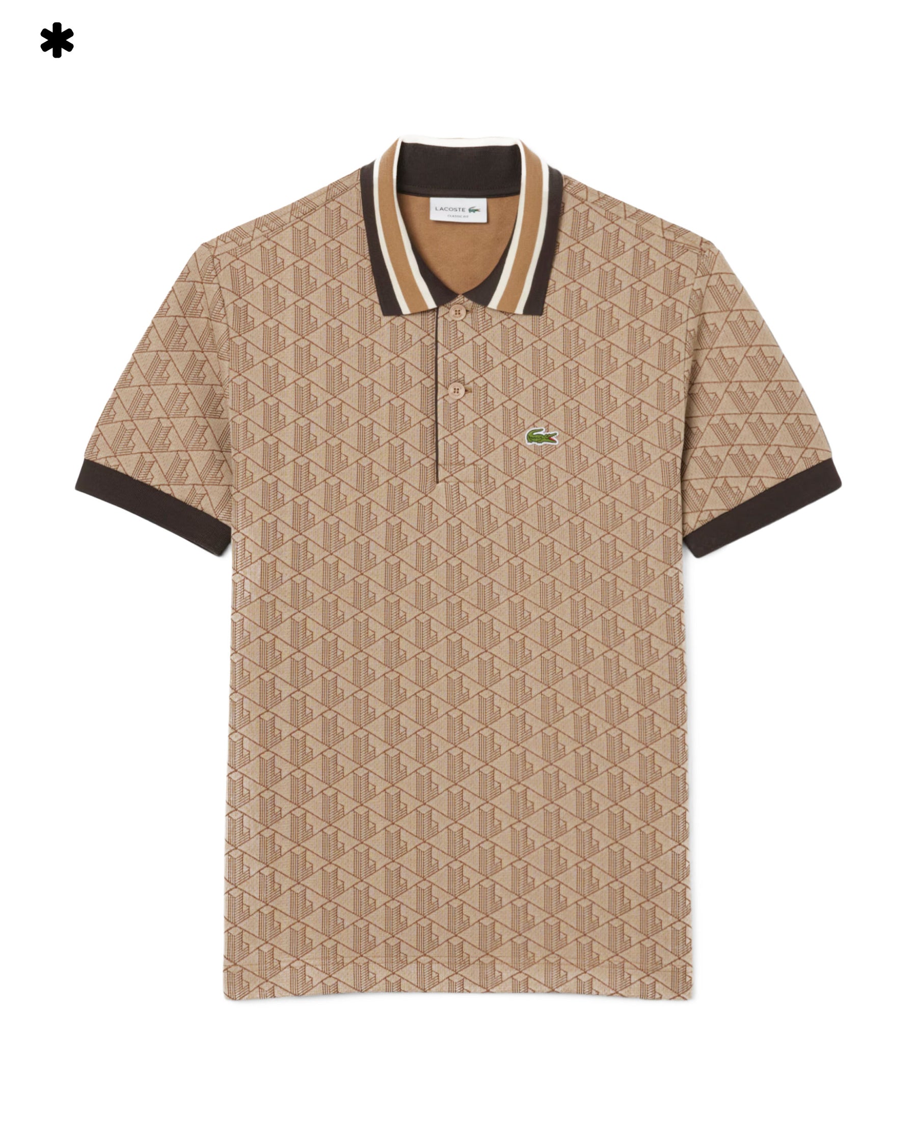 Polo Uomo Lacoste Monogramma Beige