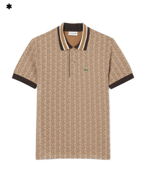 Polo Uomo Lacoste Monogramma Beige