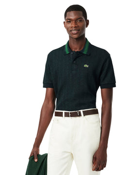 Polo Uomo Lacoste Monogramma Verde Scuro