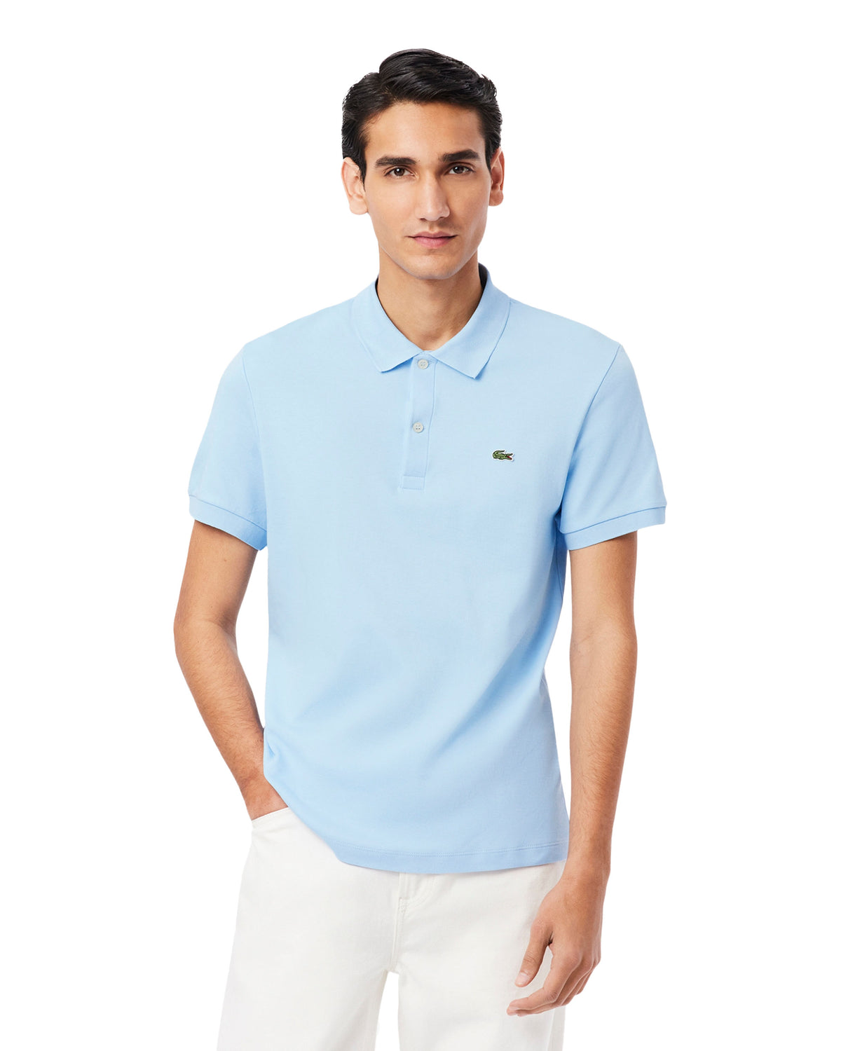 Polo Uomo Lacoste Regular Fit Pima Celeste