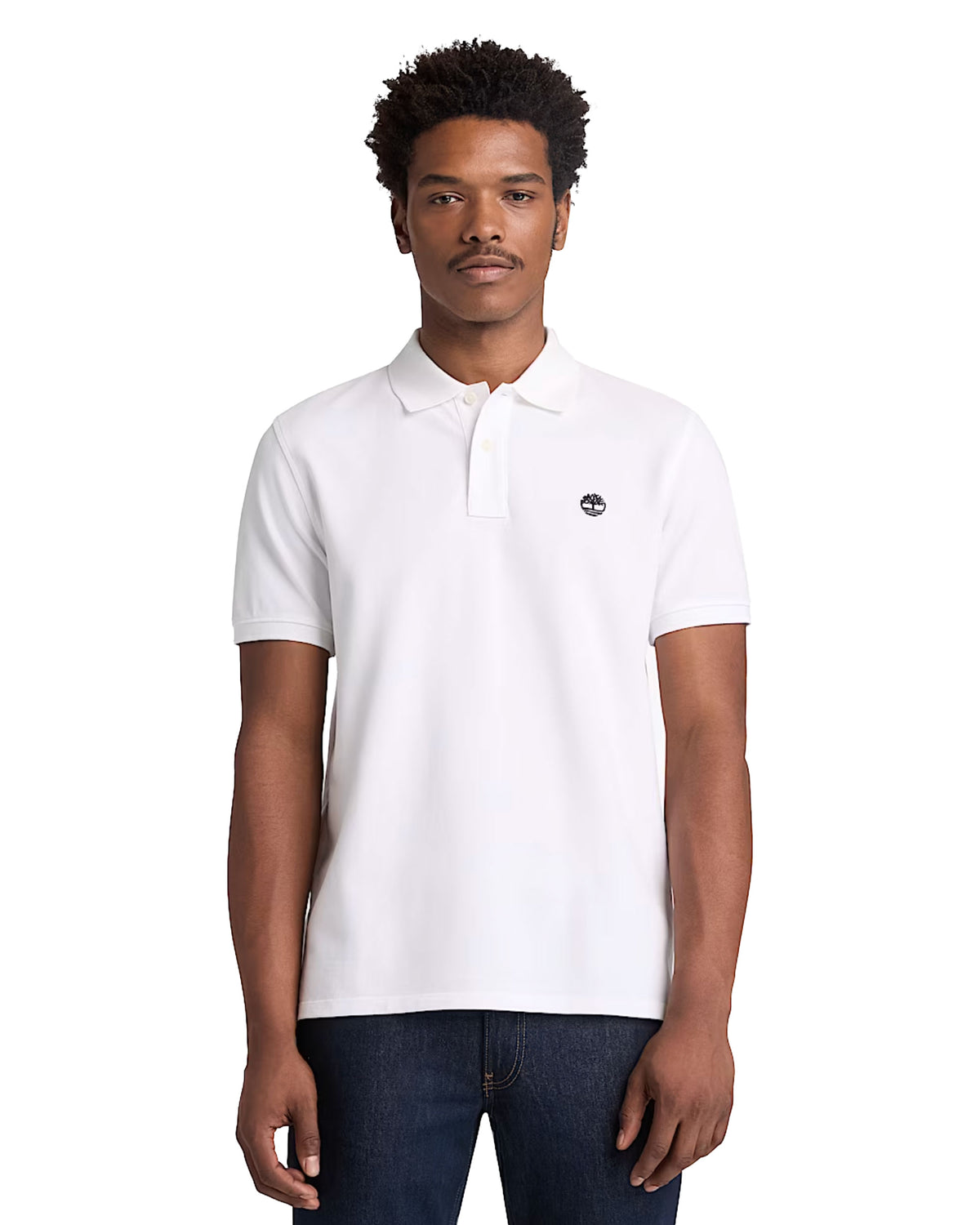Polo Uomo Timberland Millers River Pique Short Sleeve White