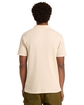 Timberland Men's Polo Wharf River Waffle Short Sleeve Angora