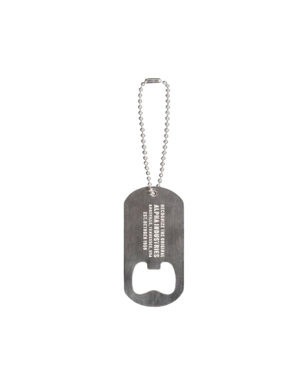Portachiavi Apribottiglie Alpha Industries Dog Tag Argento