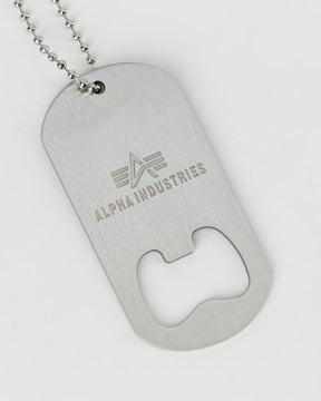 Portachiavi Apribottiglie Alpha Industries Dog Tag Argento
