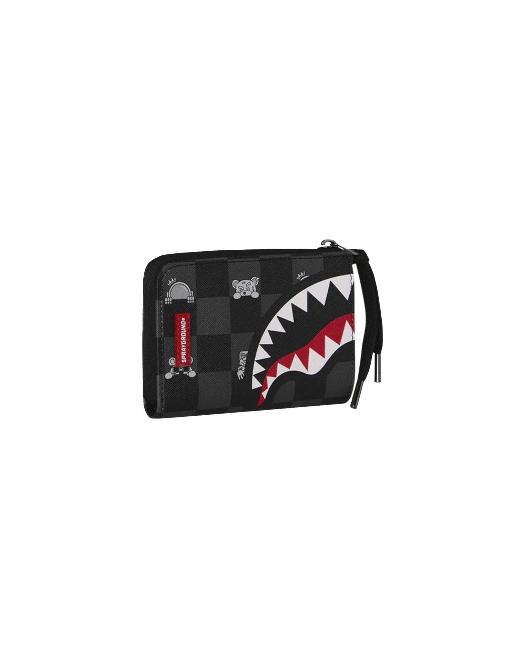 Portafogli Sprayground Gray Peeking Character Check Wallet