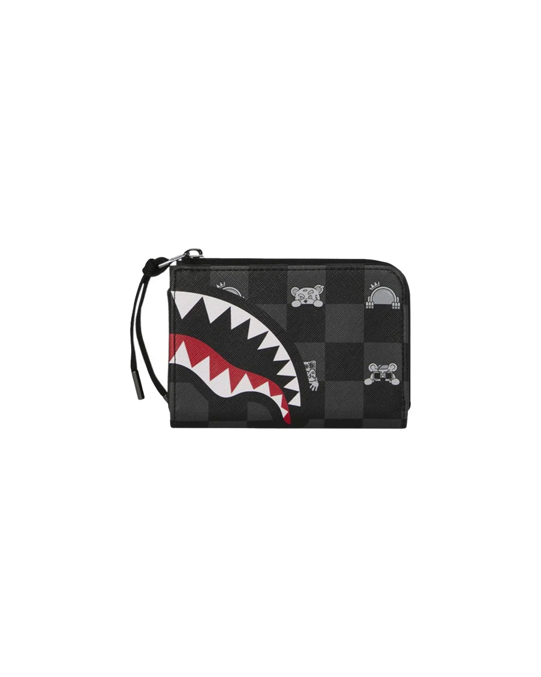 Portafogli Sprayground Gray Peeking Character Check Wallet