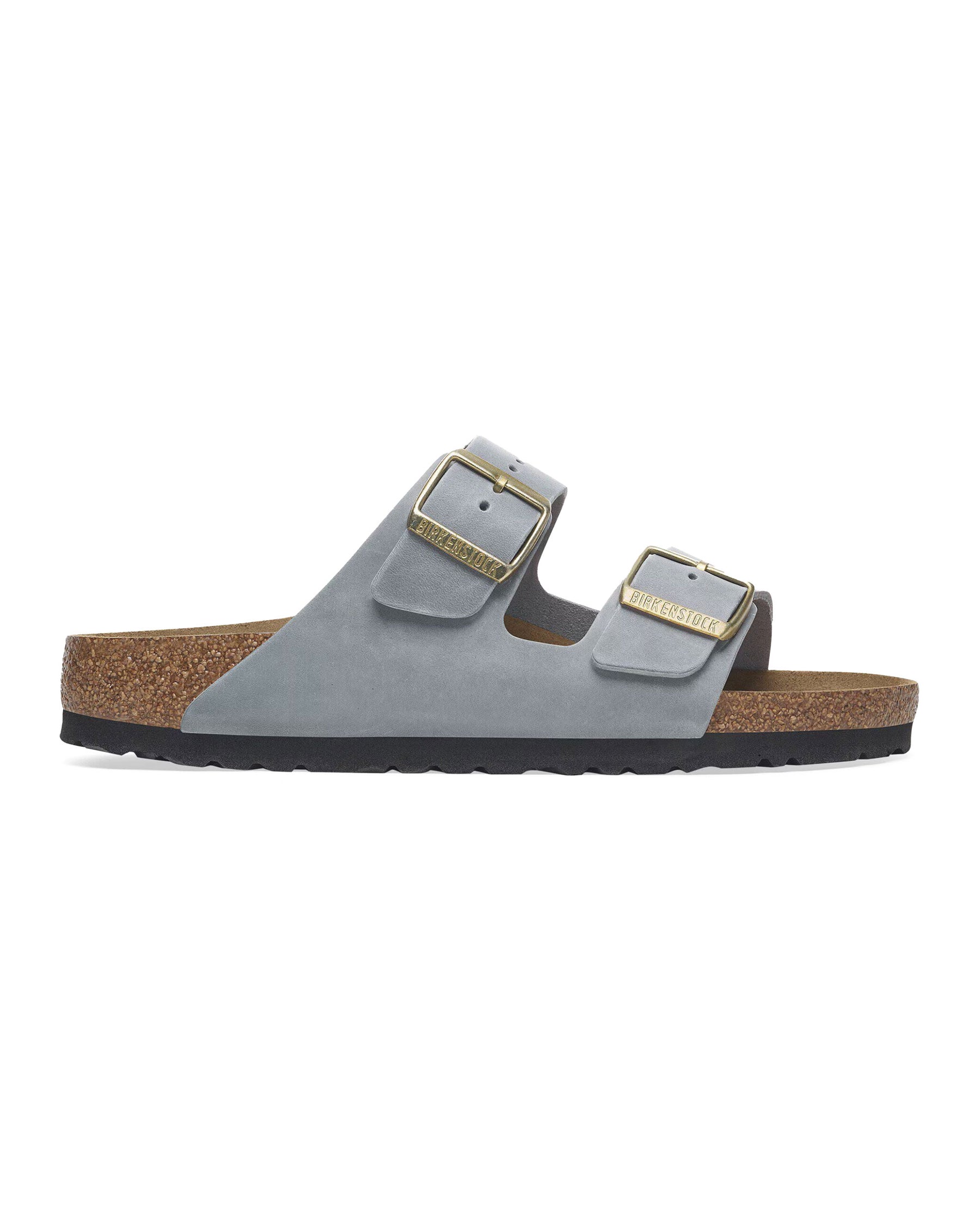 Sandals Birkenstock Arizona Basalt Gray Oiled Leather Narrow Fit