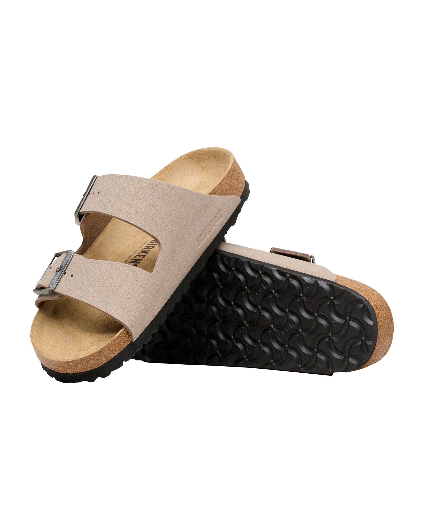 Sandals Birkenstock Arizona Gray Taupe Birkibuc Narrow Fit