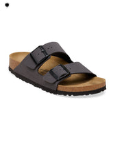Sandals Birkenstock Arizona Velvet Gray Birkibuc Narrow Fit