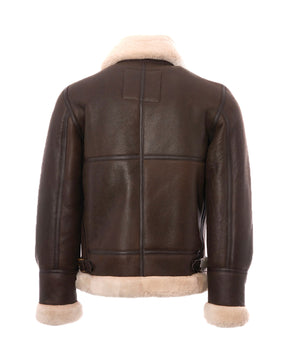 Schott NYC Leather Jacket Brown LC1259 Mutton