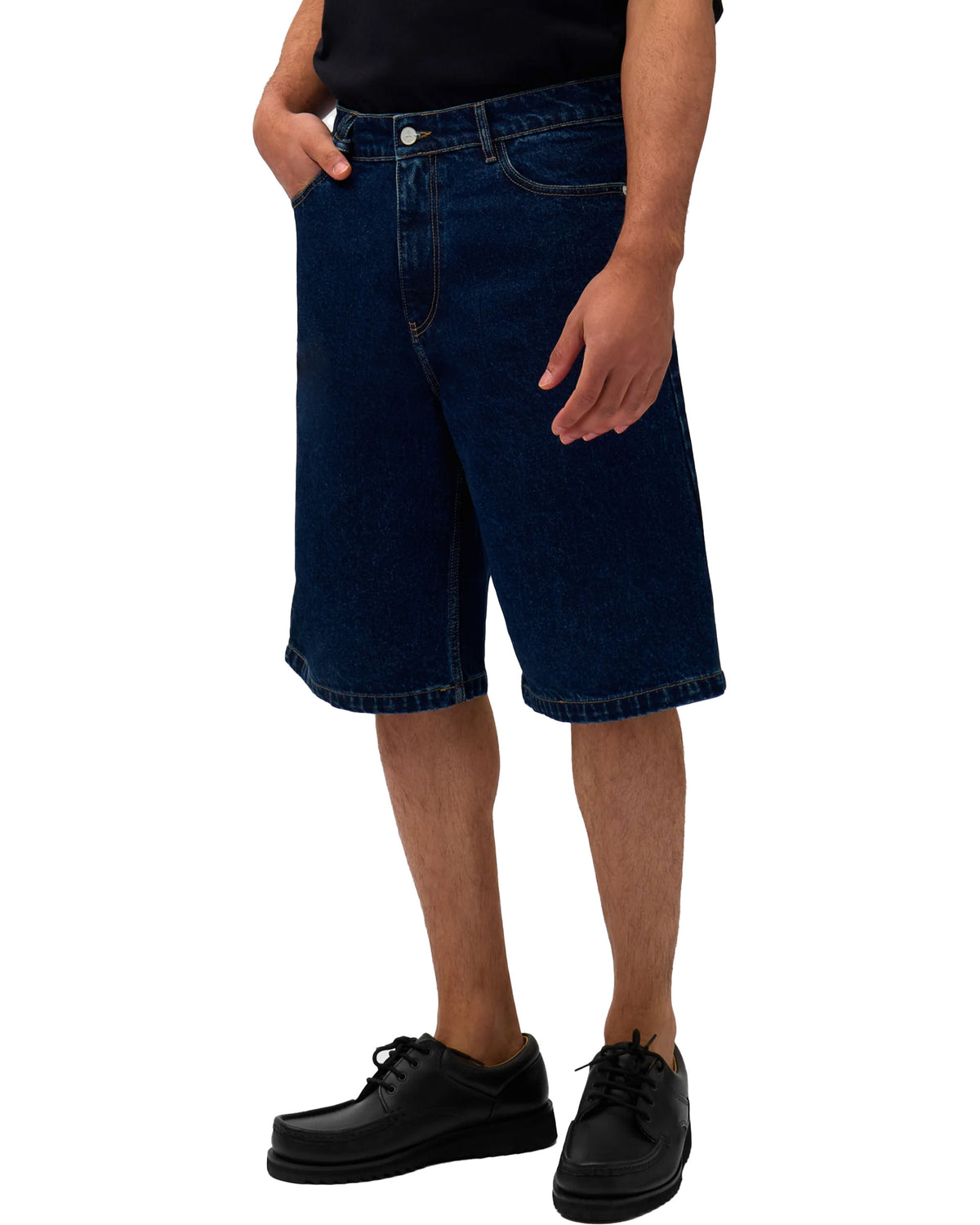 Short Uomo Arte Antwerp Belt Detail Shorts Dark Wash