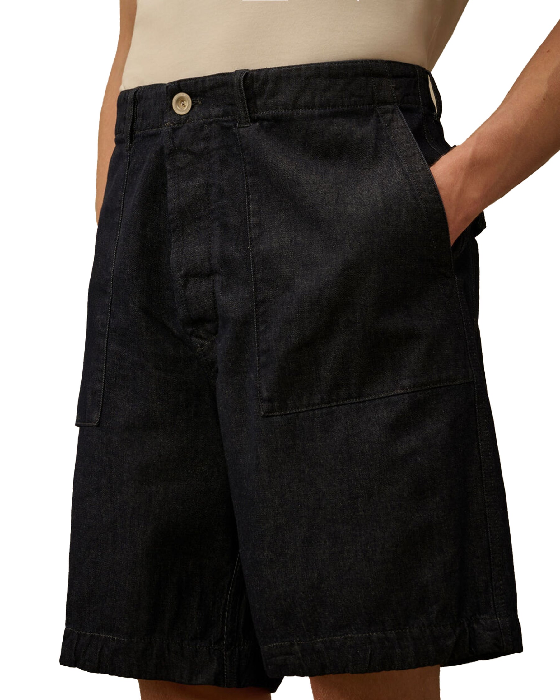 Bermuda Uomo CP Company in Denim Blu