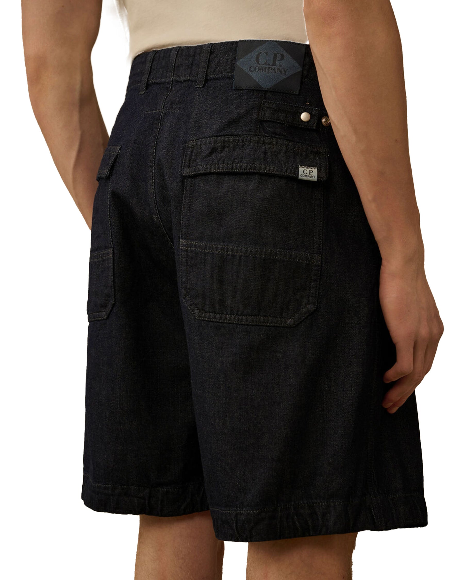 Bermuda Uomo CP Company in Denim Blu