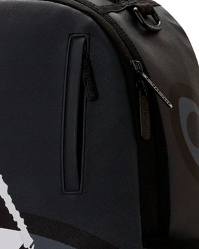 Sprayground Center Rip Revealing Gray Check Backpack Black