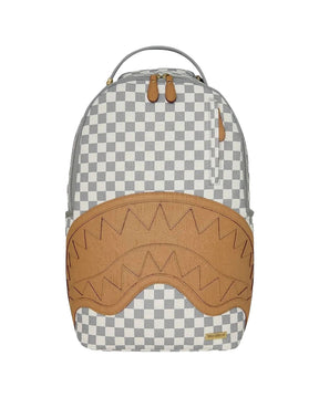 Sprayground Embossed Cream Check Backpack Beige