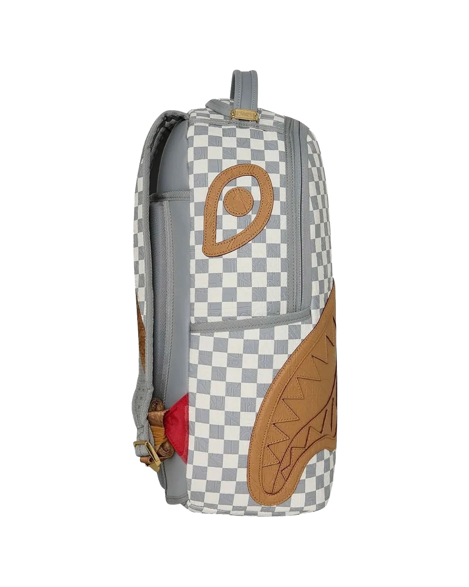 Sprayground Embossed Cream Check Backpack Beige