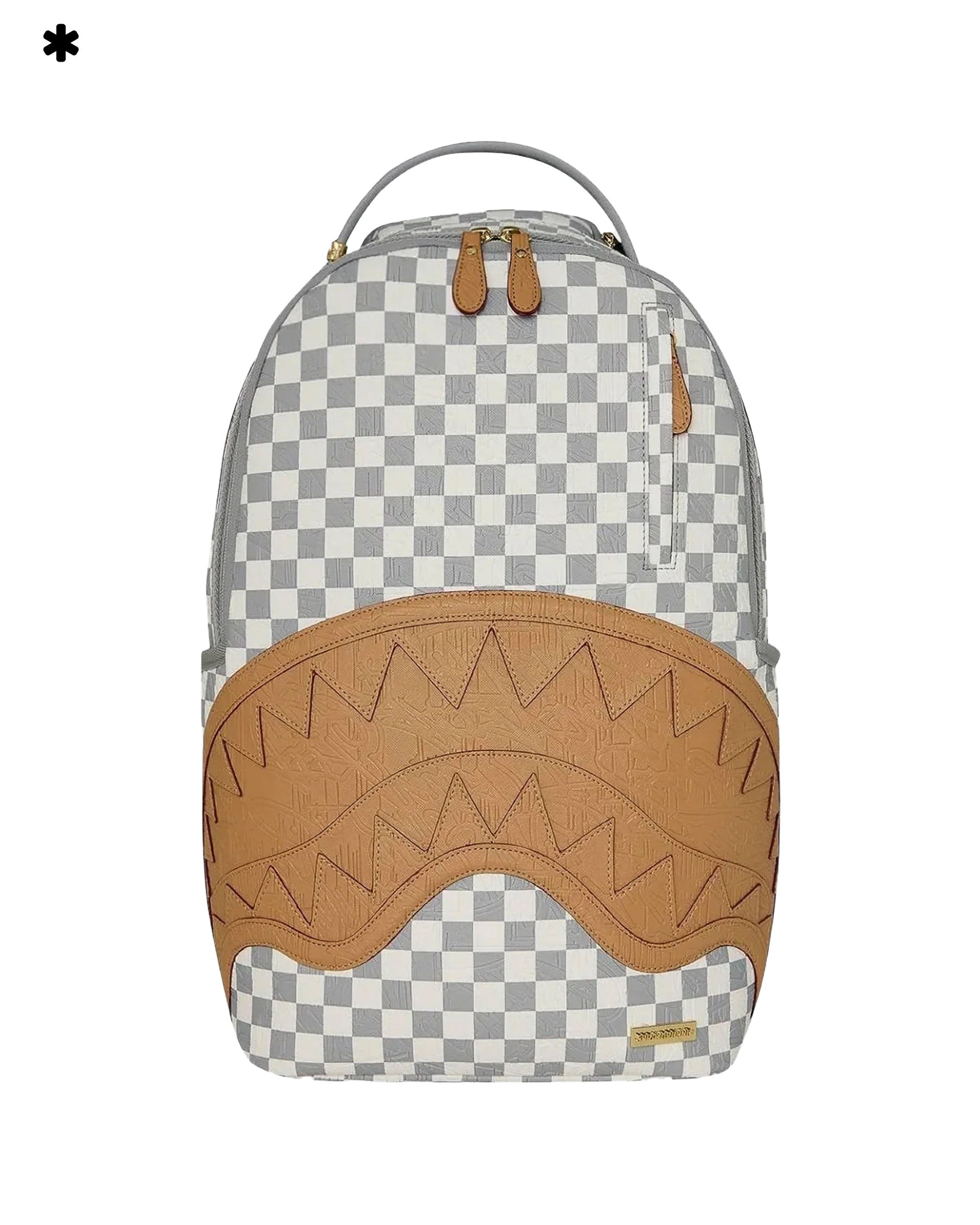 Sprayground Embossed Cream Check Backpack Beige