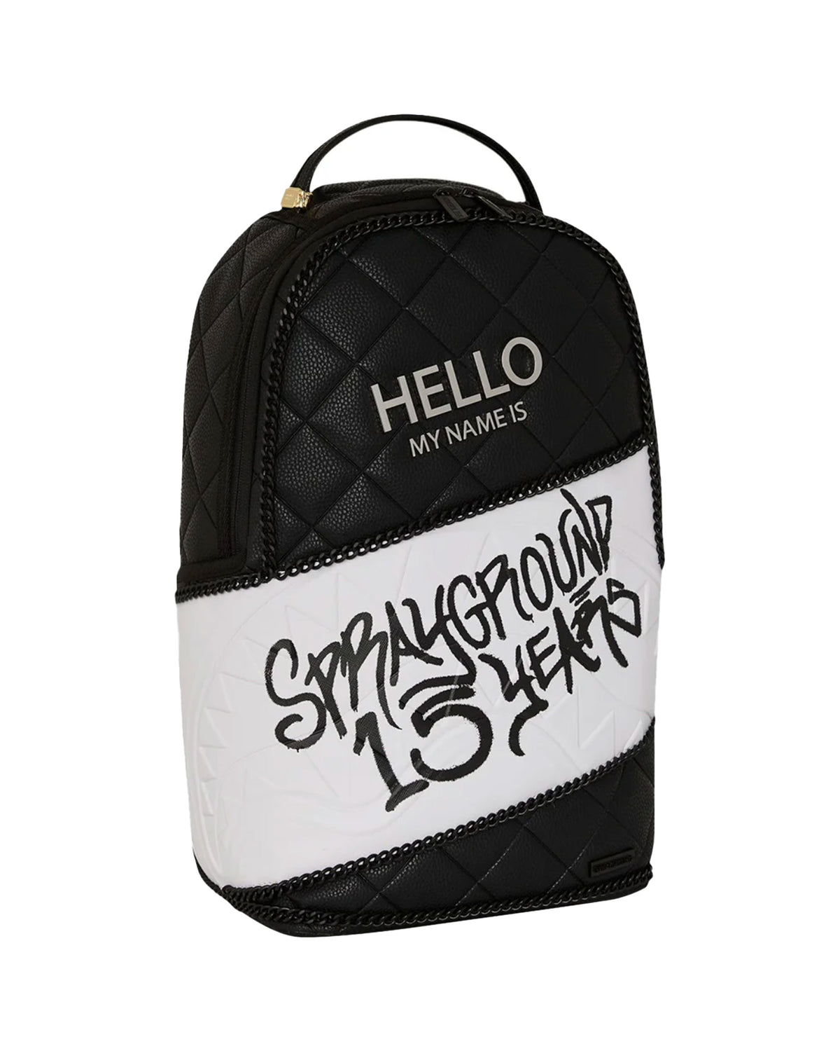 Sprayground Hello My Name Is 15 Years Quilted Backpack