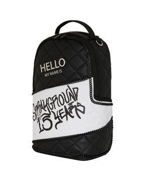 Sprayground Hello My Name Is 15 Years Quilted Backpack