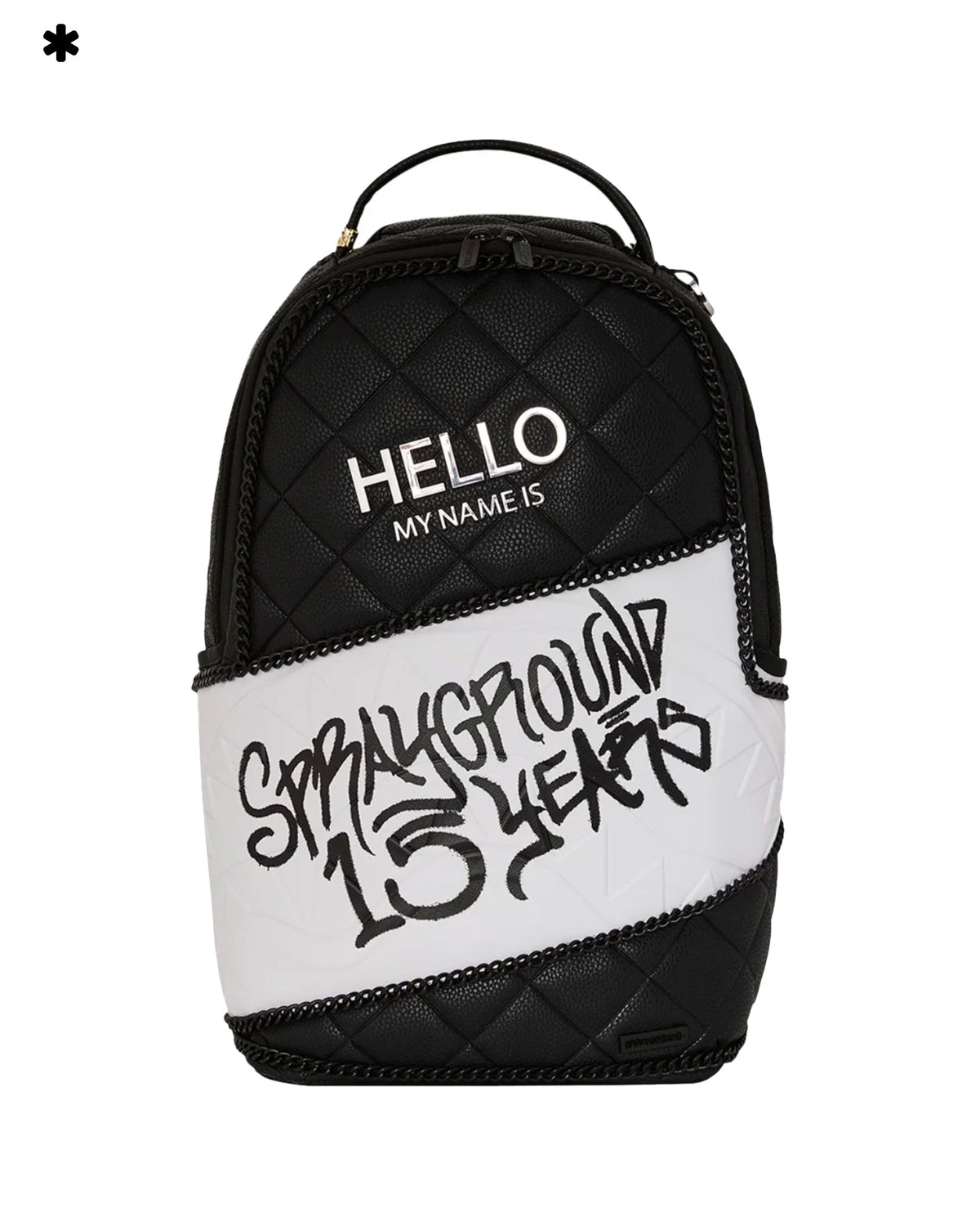 Sprayground Hello My Name Is 15 Years Quilted Backpack