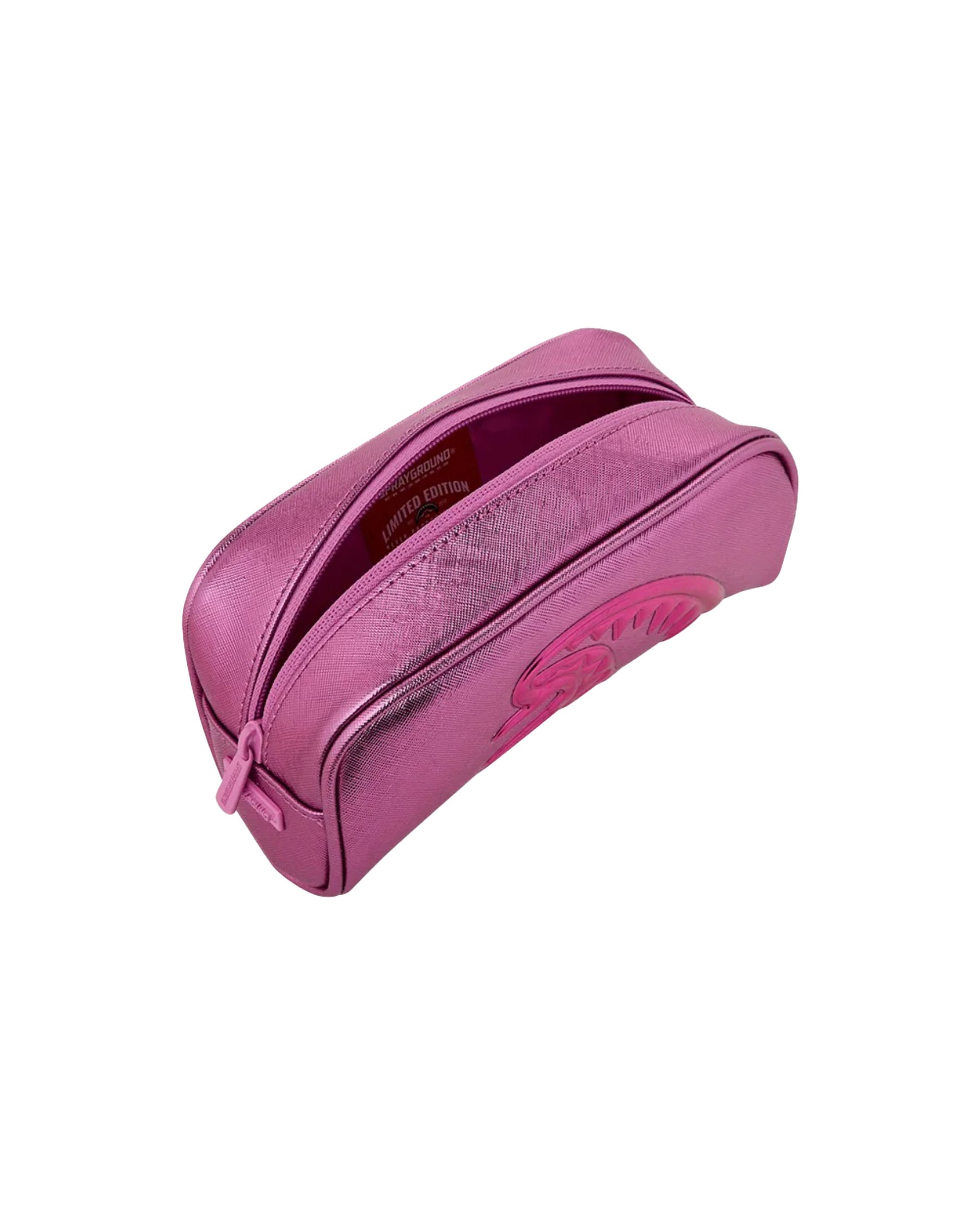 Sprayground Metallic Pink Metallic Drip Pouch Pink