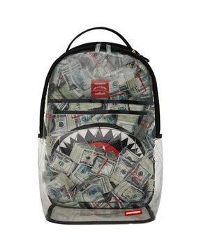 Sprayground Money Pile Dlxs Clear Backpack