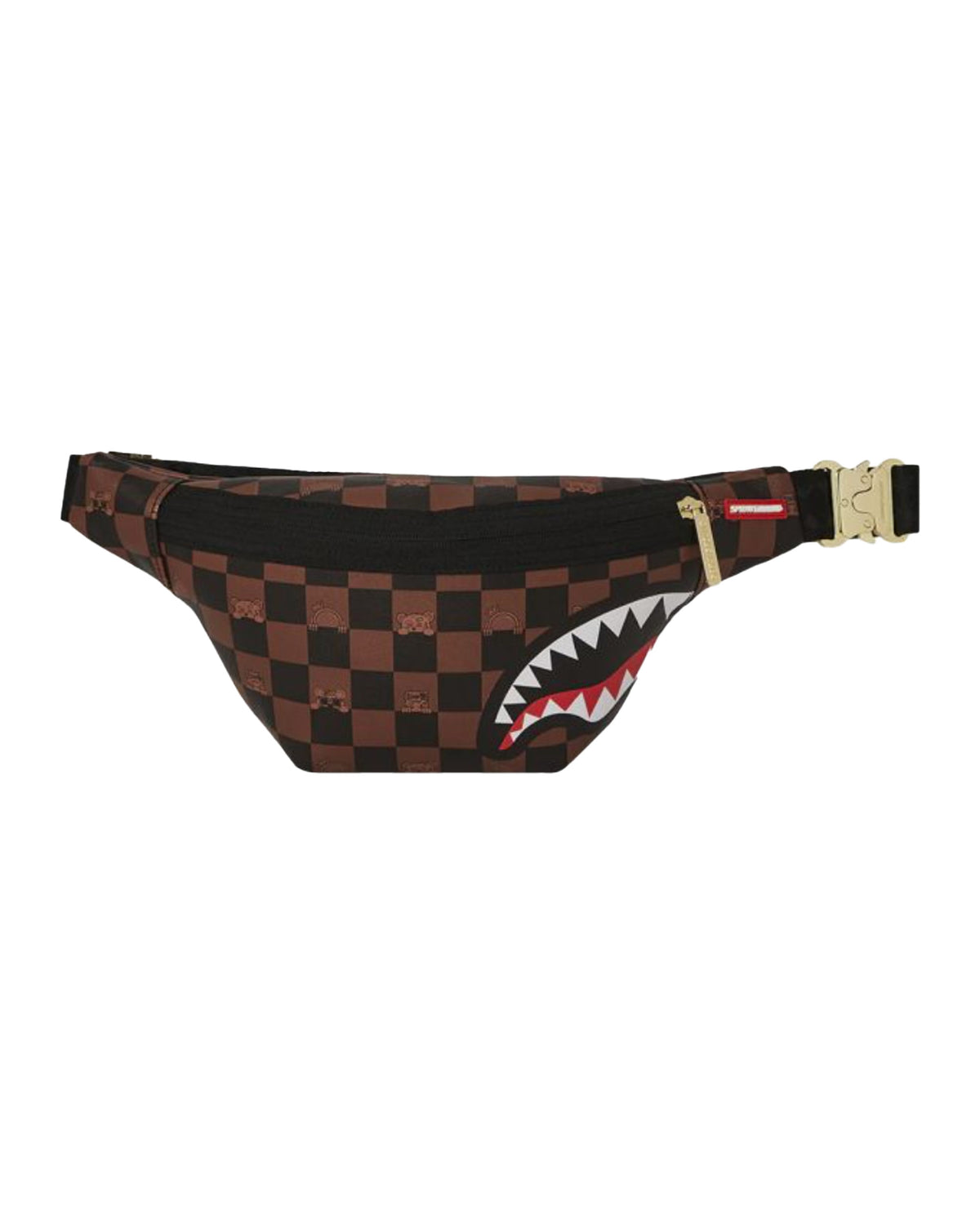 Sprayground Peeking Character Check Crossbody