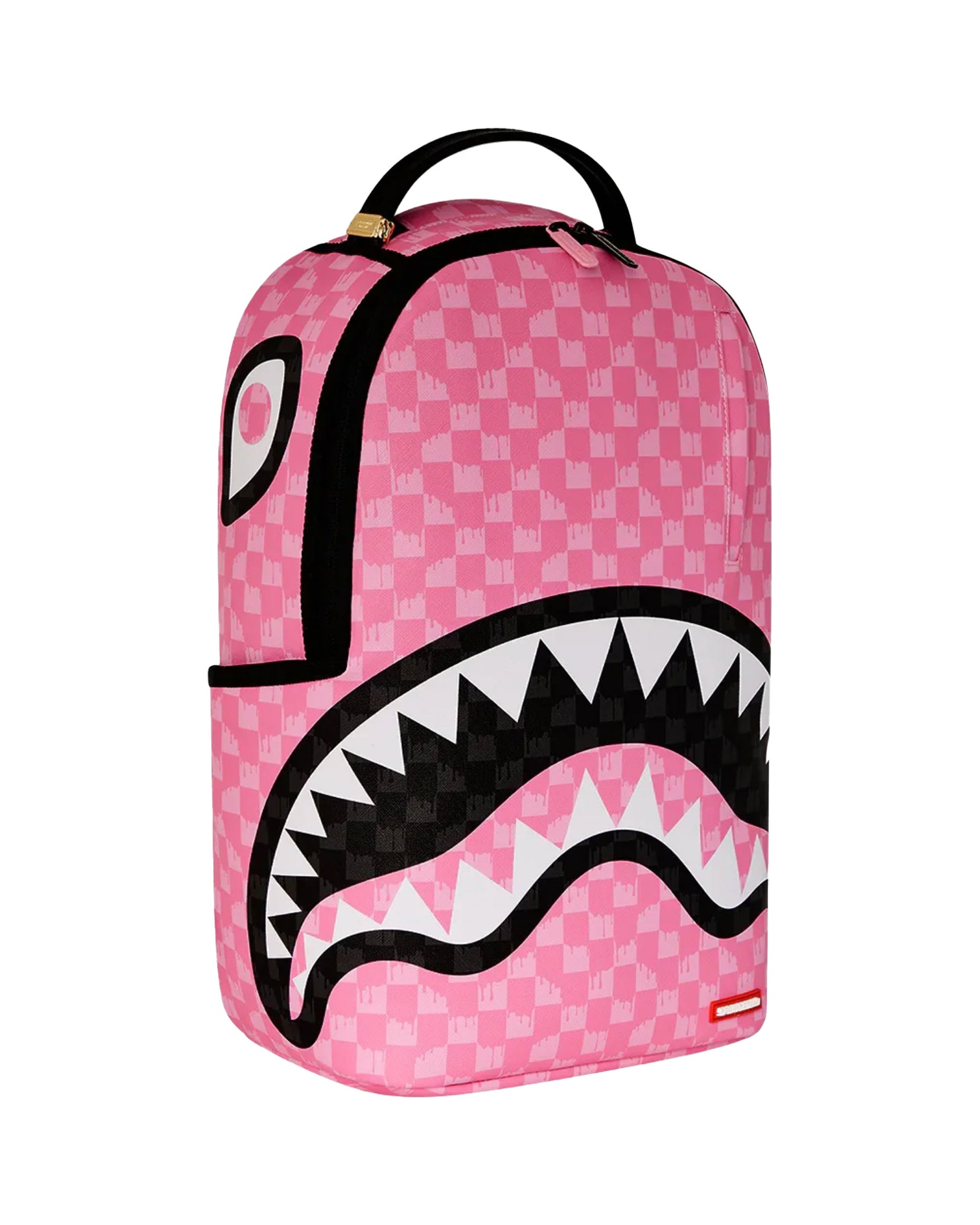 Sprayground Pink And Black Drip Check Dlxsv Backpack