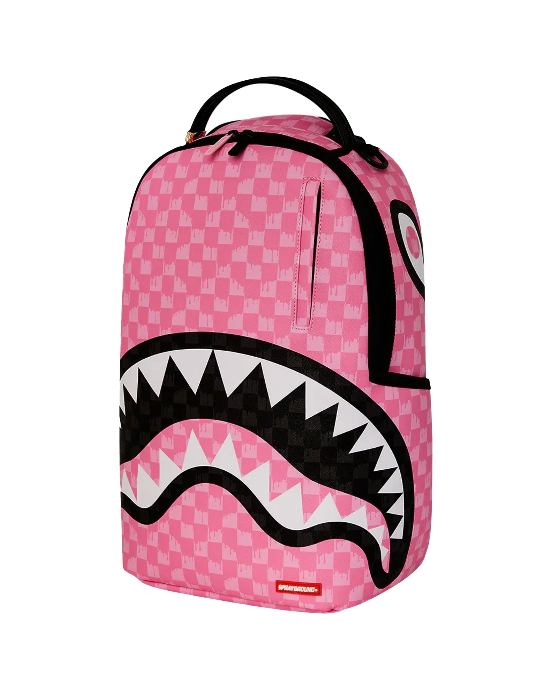 Sprayground Pink And Black Drip Check Dlxsv Backpack