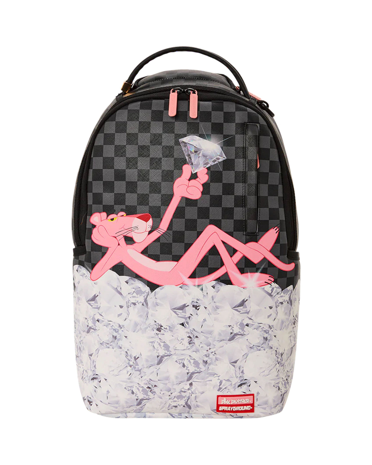 Sprayground Pink Panther Stacked Diamonds Backpack