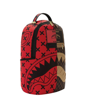 Sprayground Reverse Half Split Backpack Marrone Rosso