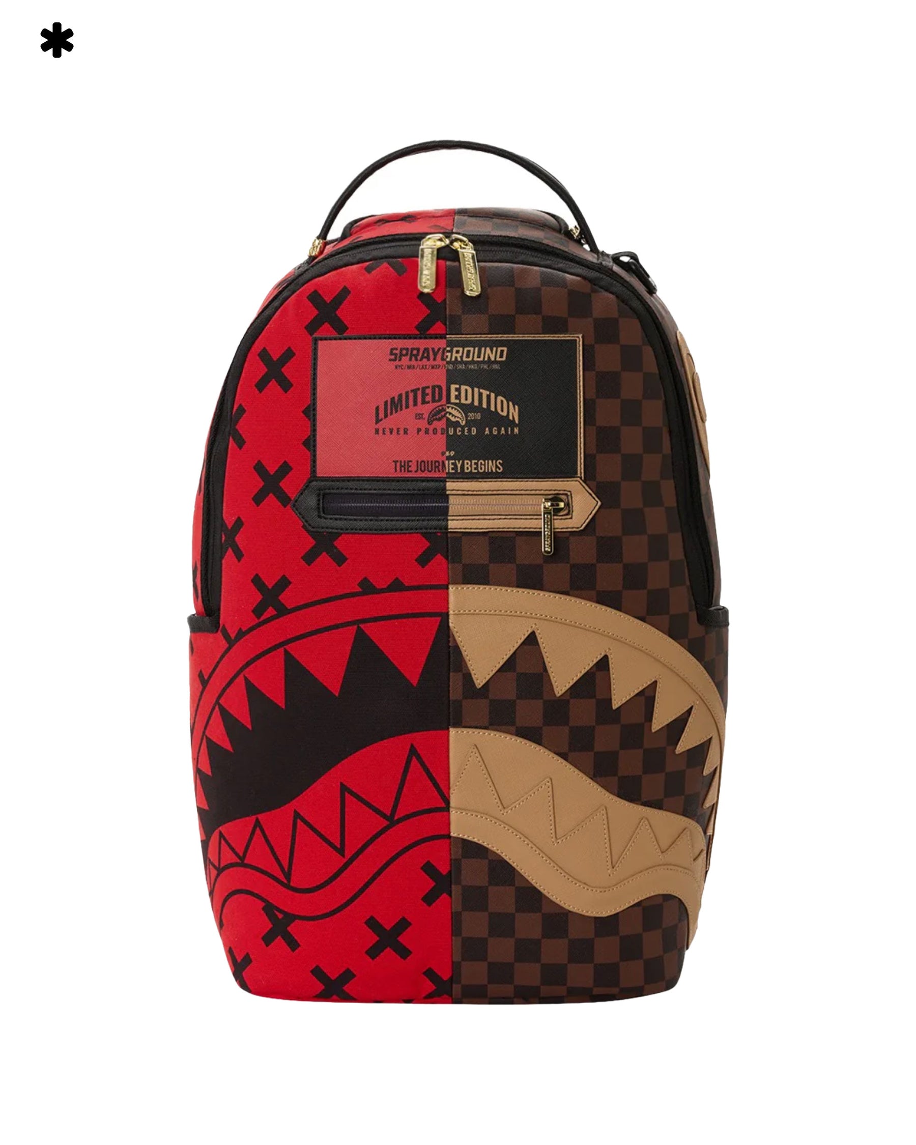 Sprayground Reverse Half Split Backpack Marrone Rosso