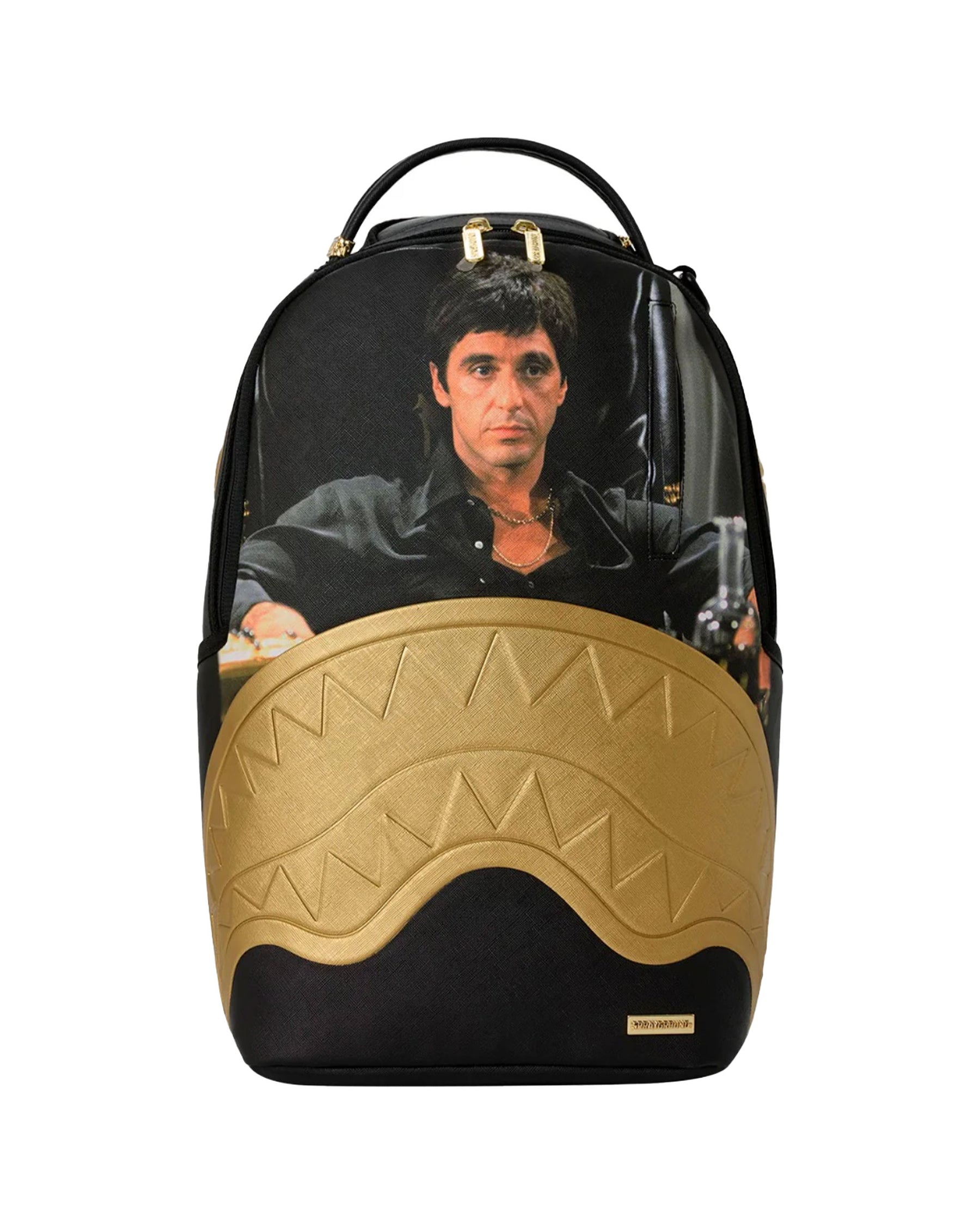 Sprayground Scarface Gold Embossed Backpack Black