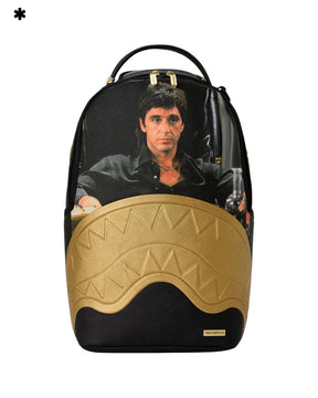 Sprayground Scarface Gold Embossed Backpack Black