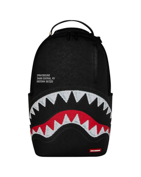 Sprayground Shark Central Black Embroidered Shark Nero Backpack
