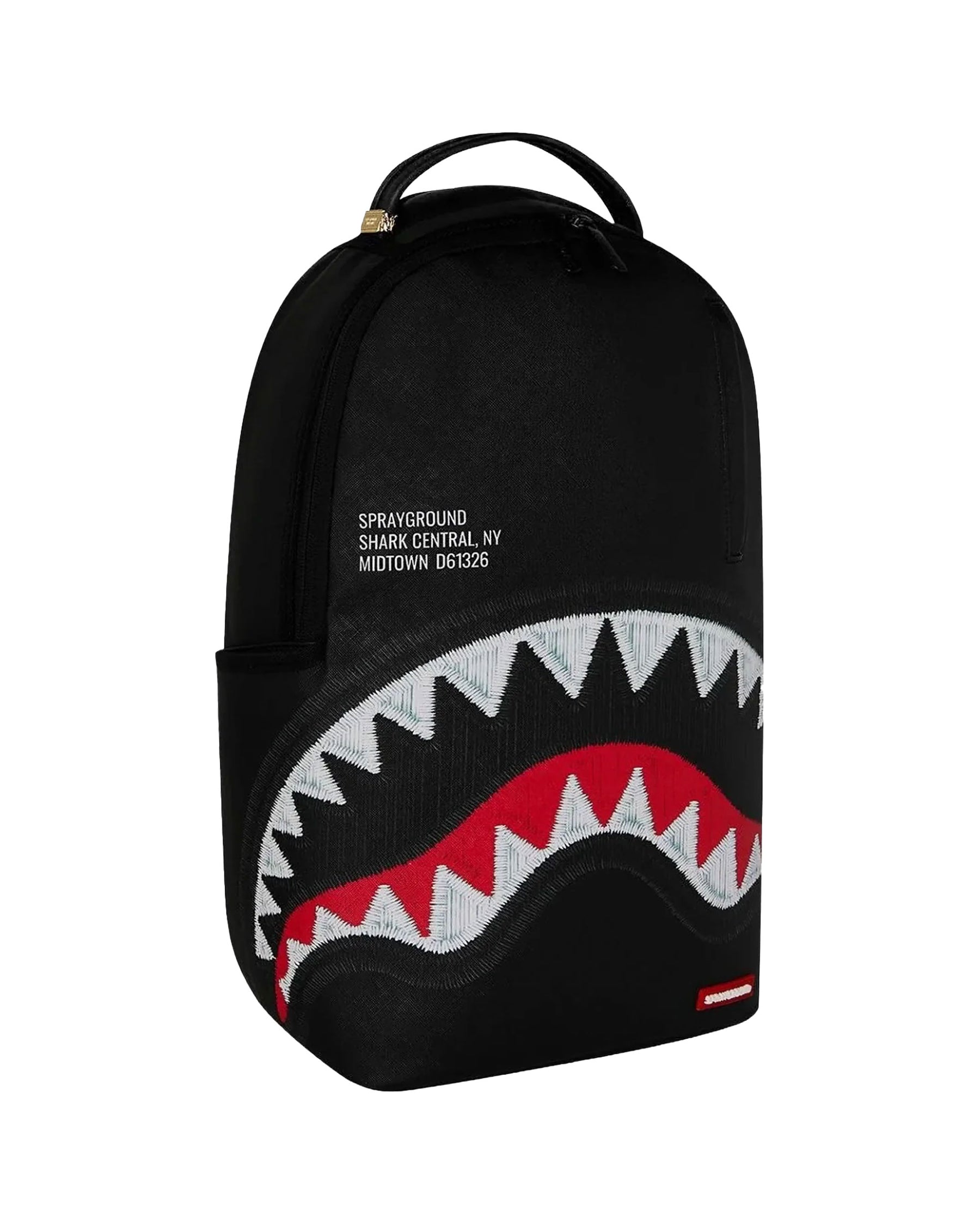Sprayground Shark Central Black Embroidered Shark Nero Backpack