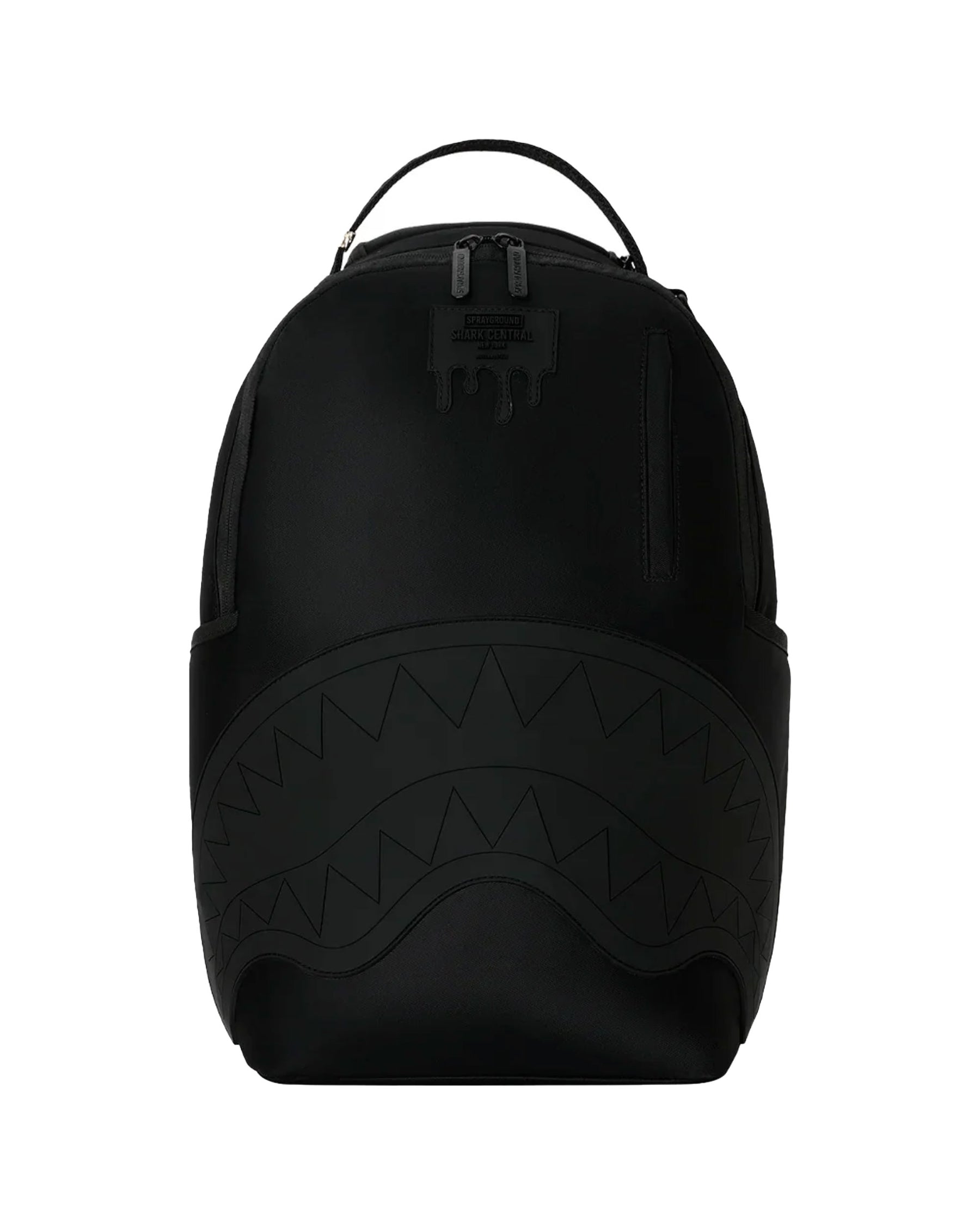 Sprayground Shark Central Blacked Out Embossed Nylon Backpack Black