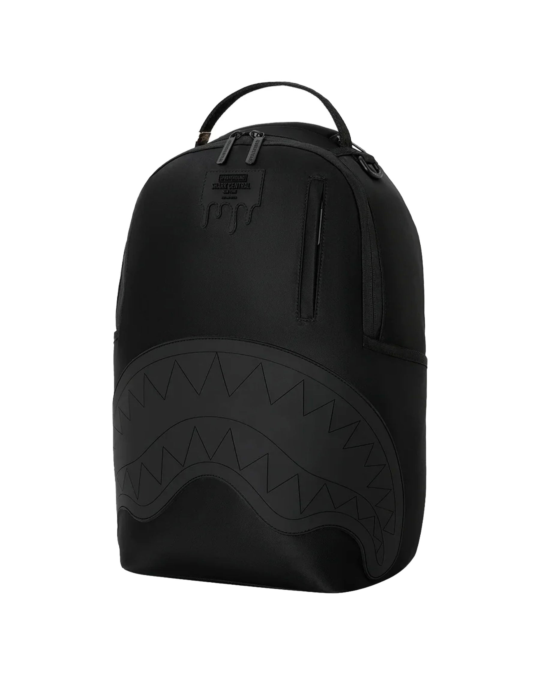 Sprayground Shark Central Blacked Out Embossed Nylon Backpack Black