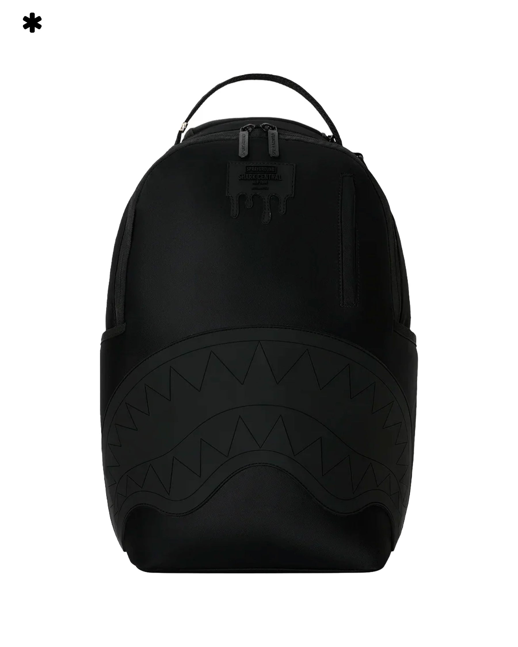 Sprayground Shark Central Blacked Out Embossed Nylon Backpack Black