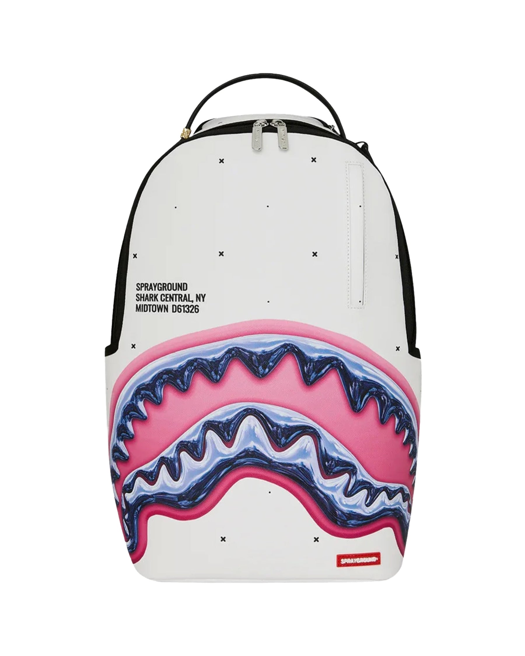 Sprayground Shark Central Liquid Chrome Backpack