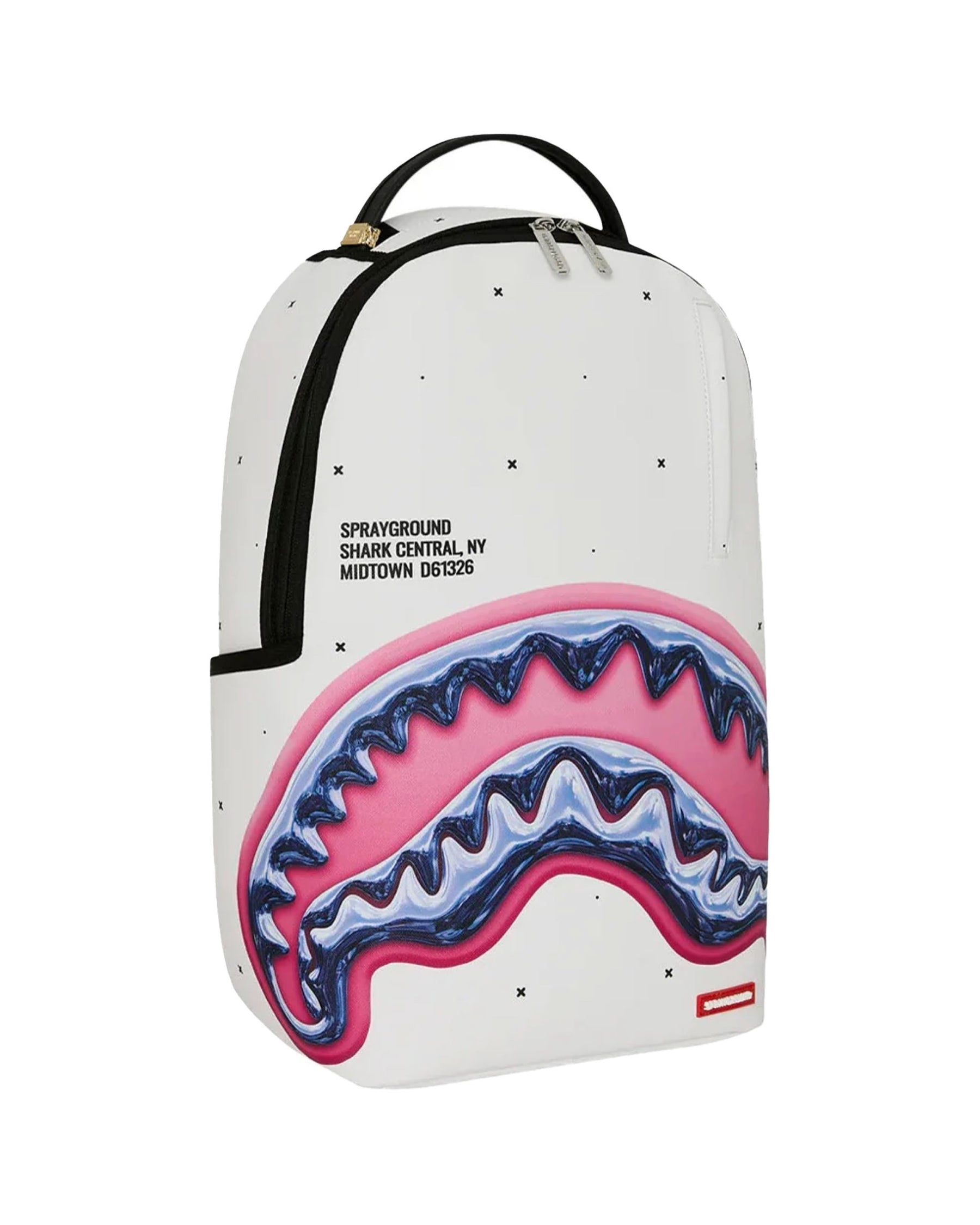 Sprayground Shark Central Liquid Chrome Backpack