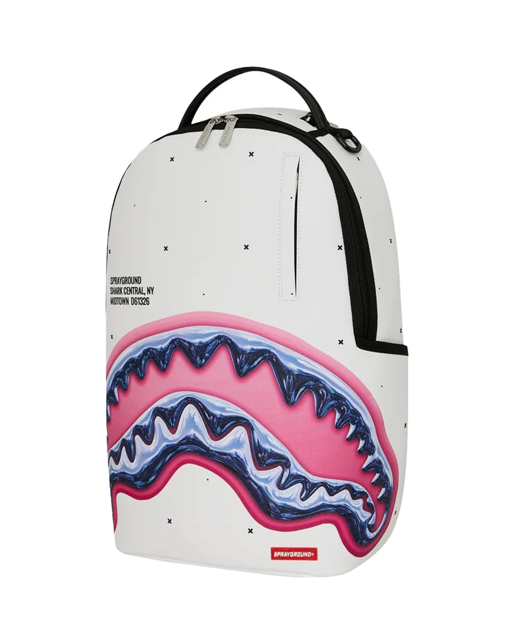 Sprayground Shark Central Liquid Chrome Backpack